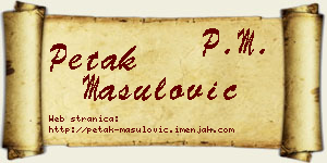 Petak Mašulović vizit kartica